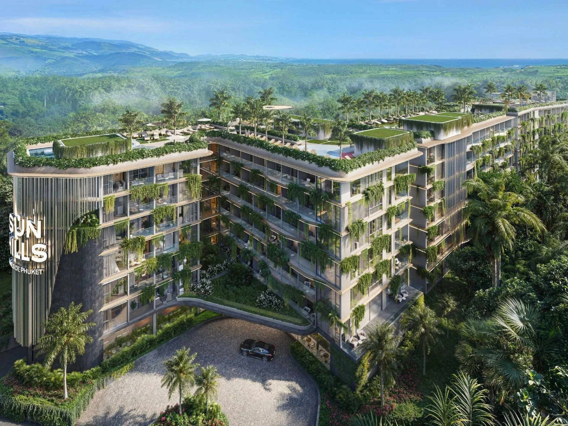 Архитектура комплекса Sun Hills Lakeside с видом на море, Банг Тао