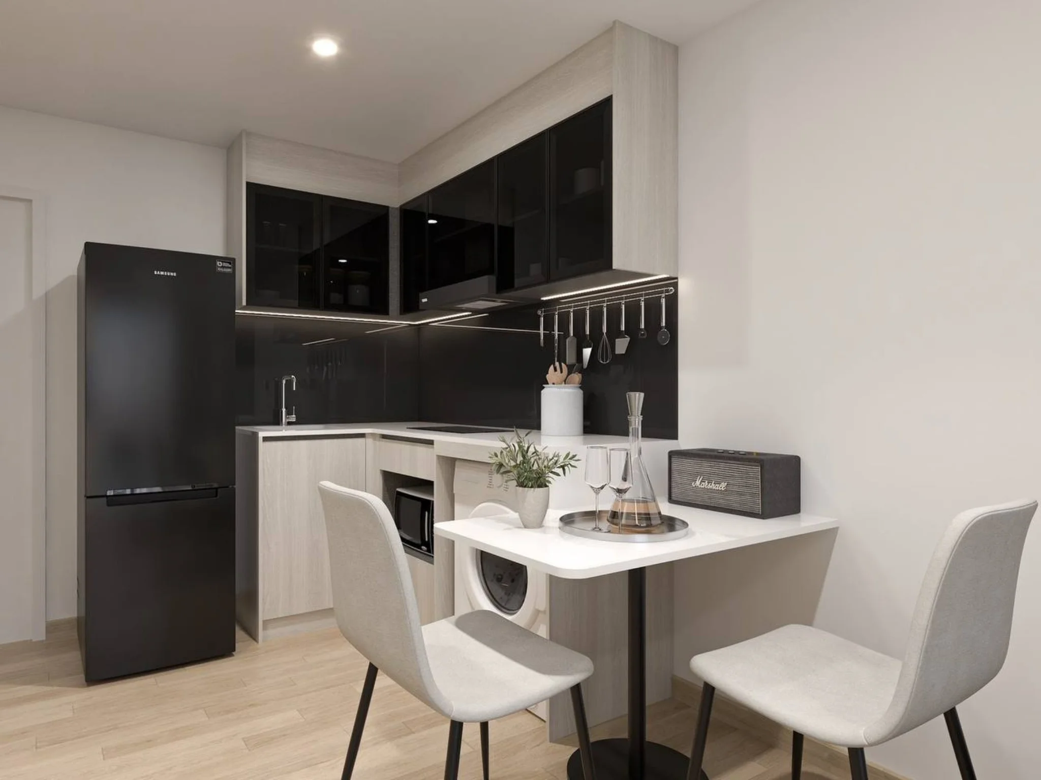 Интерьер кухни в 1-комнатной квартире The Indeed Condo, Джомтьен