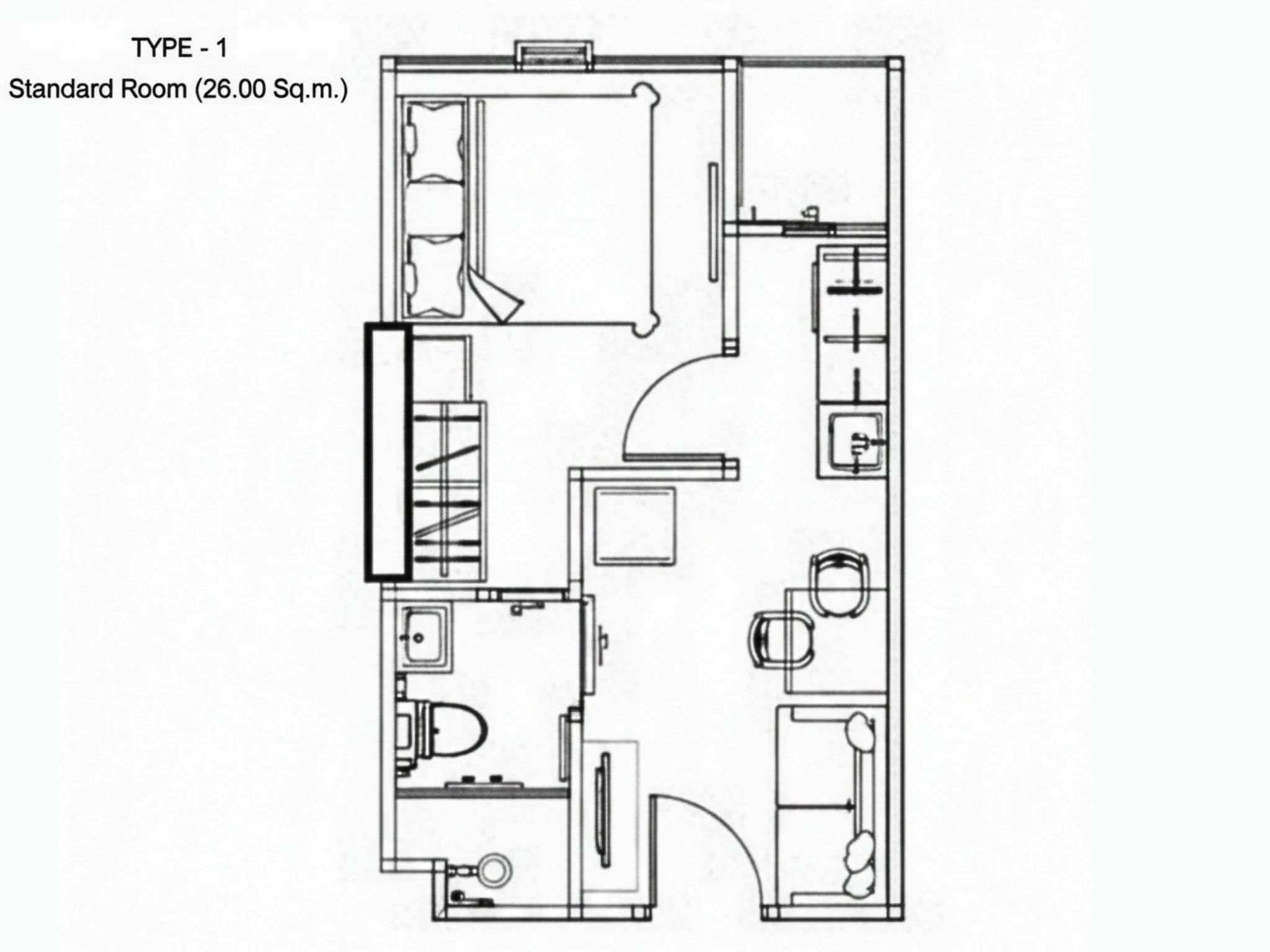 Unit Plan 1bedroom The Indeed 26sqm