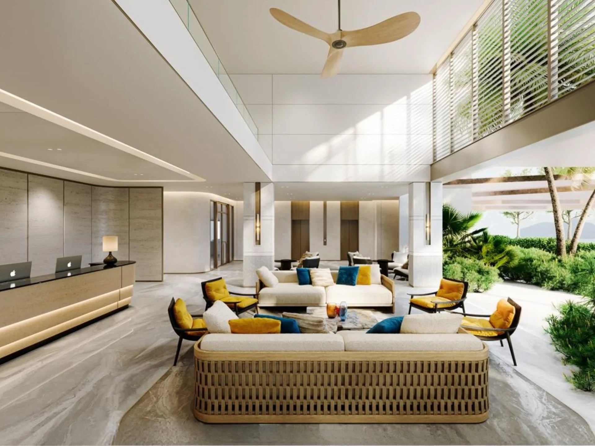Холл и зона приема в VIBE Residence Karon, Пхукет