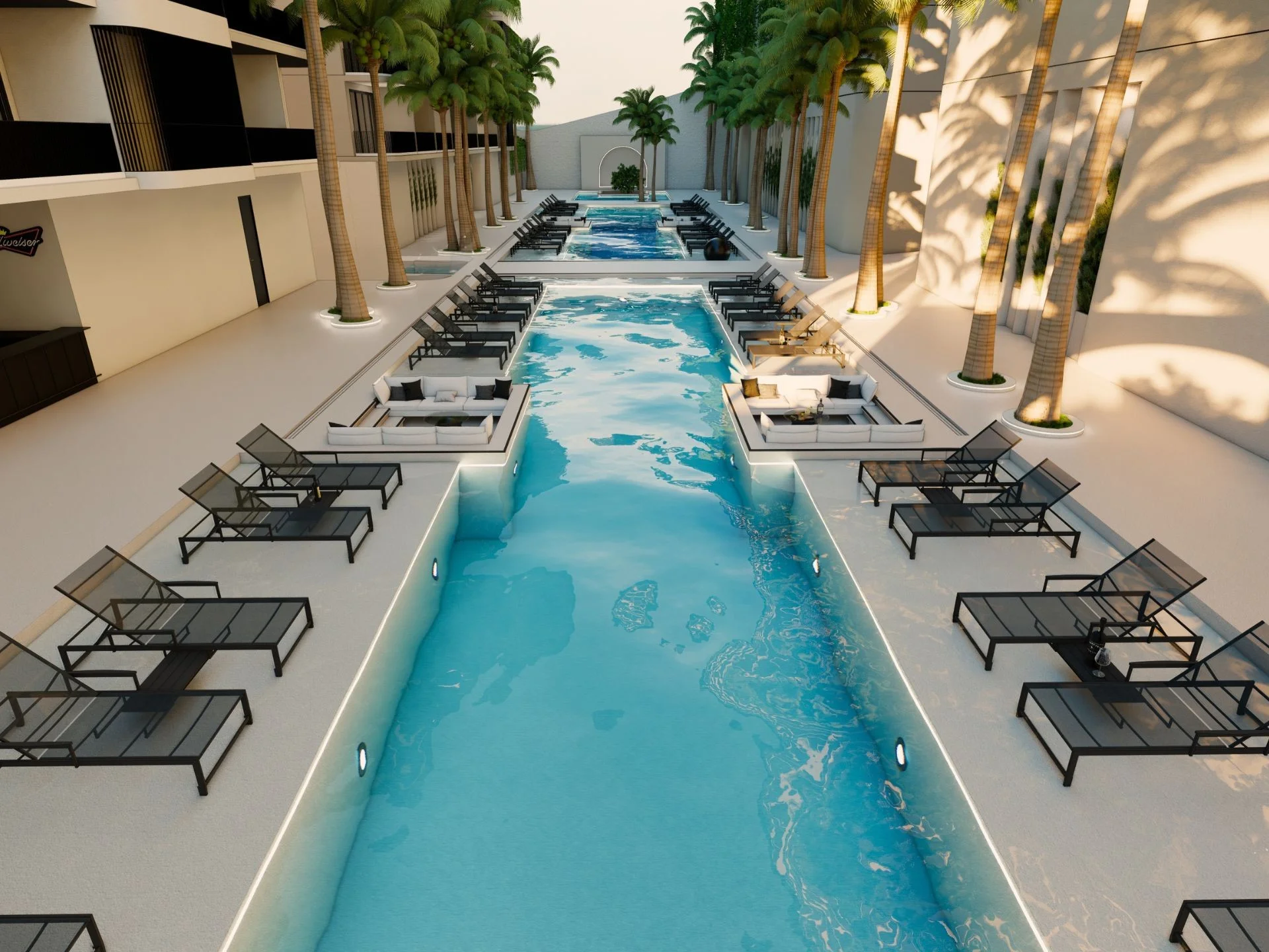 Бассейн и зона для загара в Ever Prime Residences, Каро
