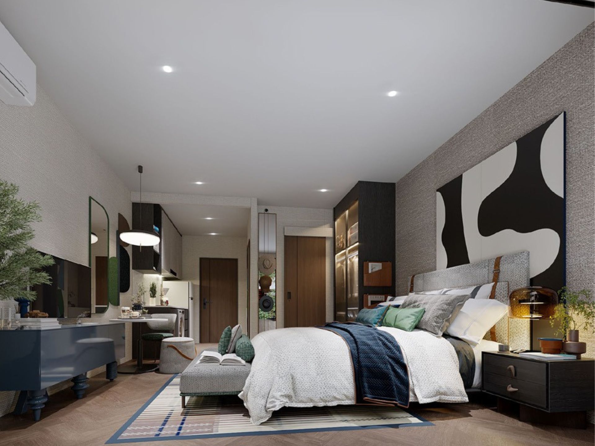 интерьер студия 28 кв The Title Artrio condo