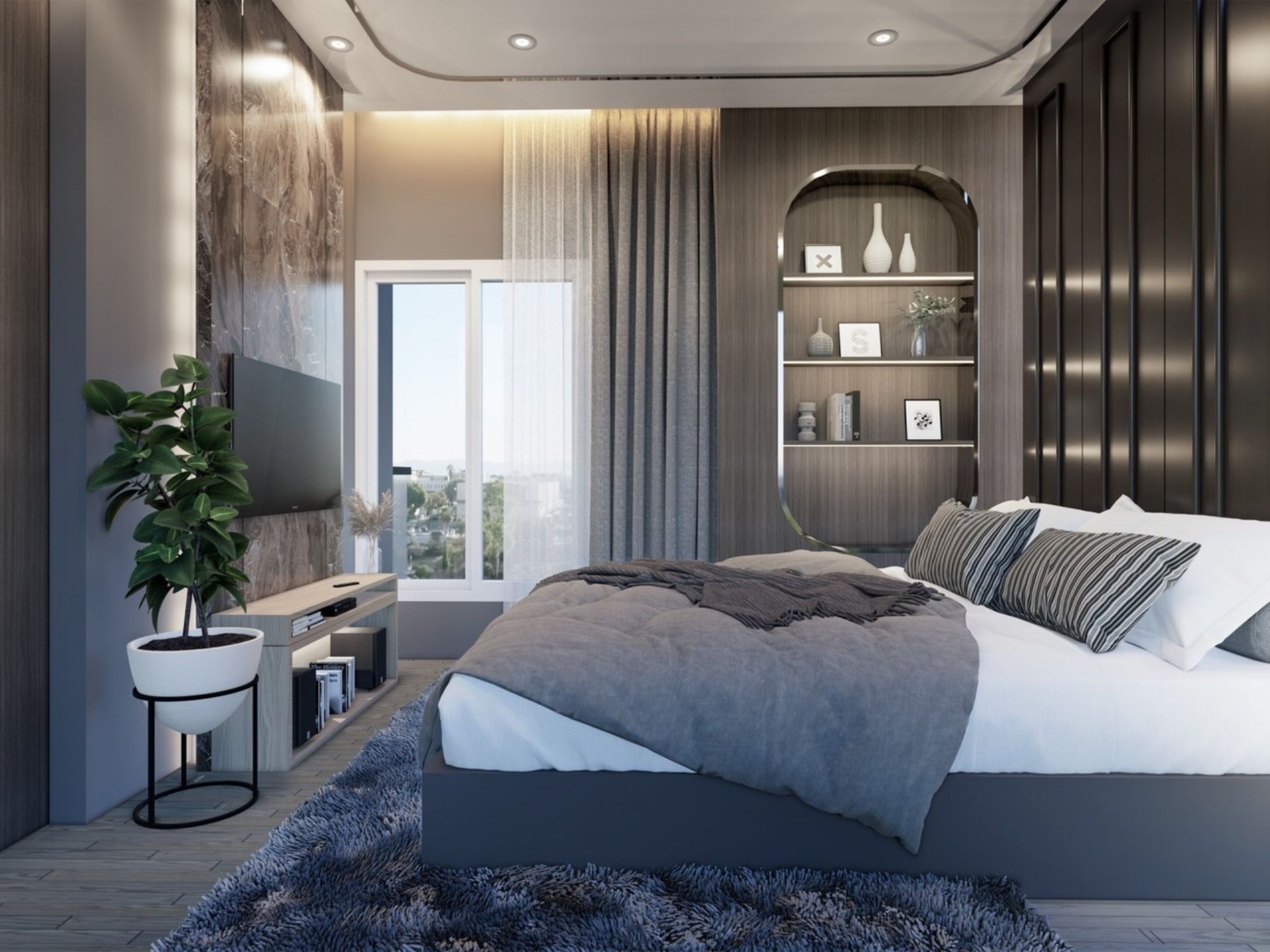 2 бд спальня The City Phuket condo Vichit