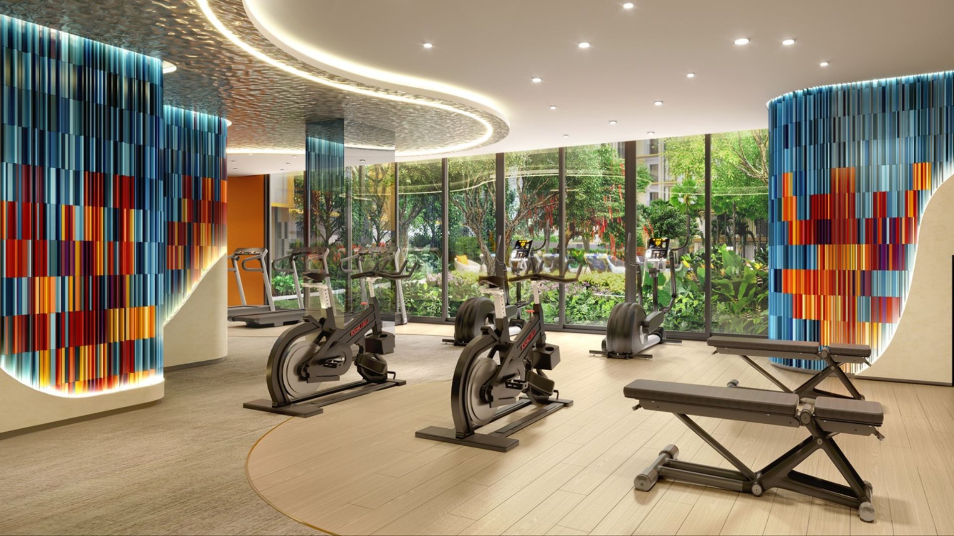 фитнес зал The Base Rise condo